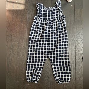 Harper Canyon Black & White Checked Kids Romper